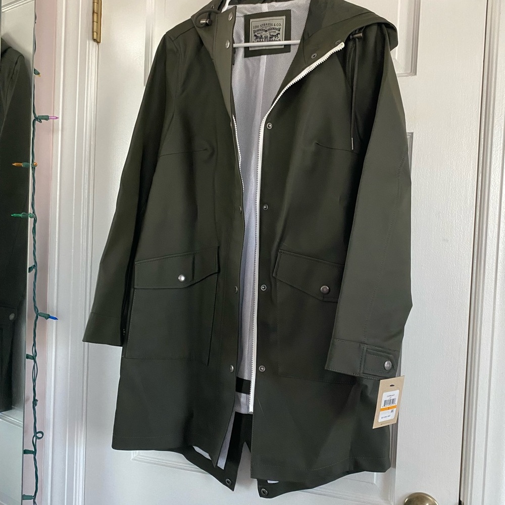 Levi’s rubberized rain coat